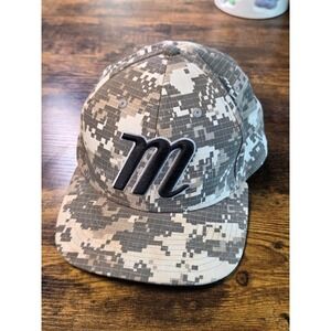 Marucci Digital Camo Baseball Hat Grey Tan A-Flex Fitted Cap Mens S/M Style II